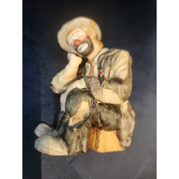 NIB Emmett Kelly Jr.  The Thinker Ceramic Clown  Flambro Signature Collection - Picture 1 of 9